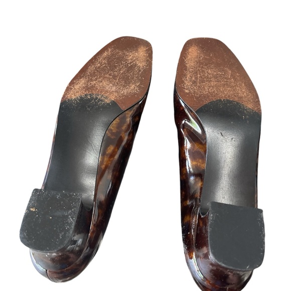 Stuart Weitzman Women Tortoise  Shell Heels Brown Black  Size 12 Shoes - Picture 4 of 6